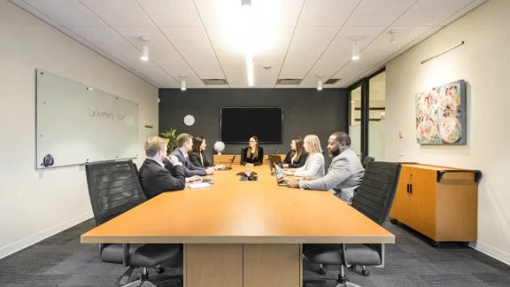 Meeting being held in Boardroom with 7 members.