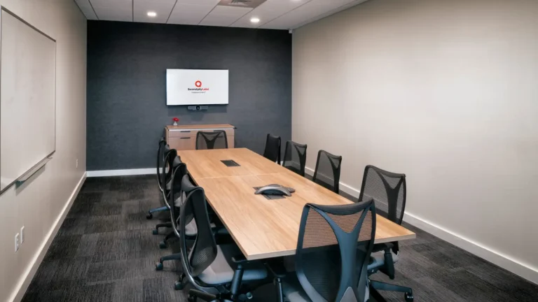 View of front desk, café, and Coworking area. Brentwood Nashville Private Office & Coworking Space