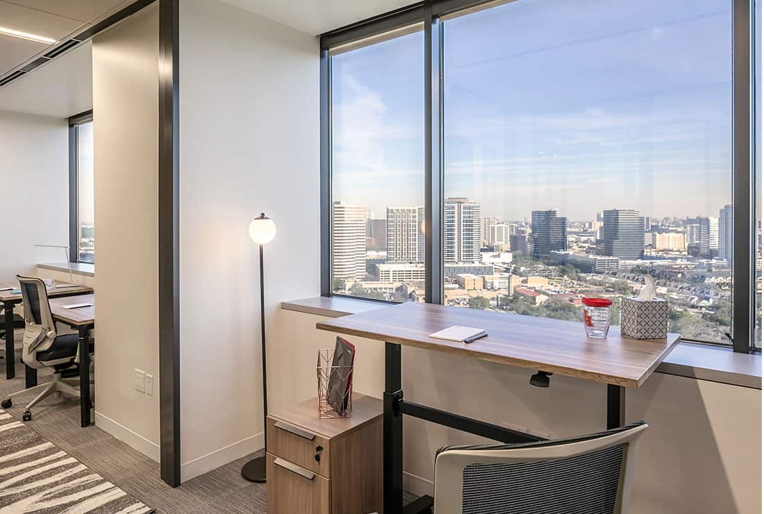 Private Team Room with views of Downtown.