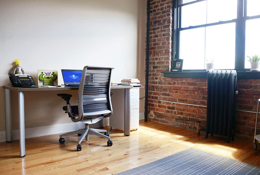Private one person office with outside views.