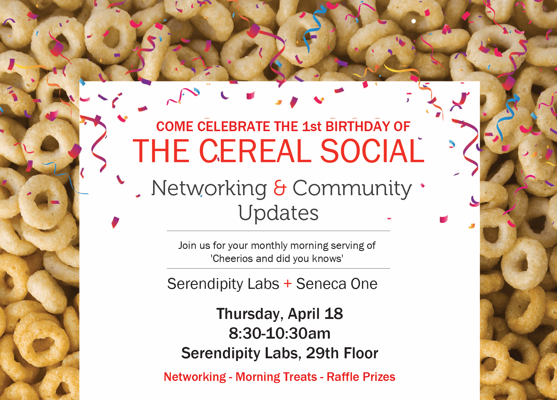 The Cereal Social - First Birthday Celebration!