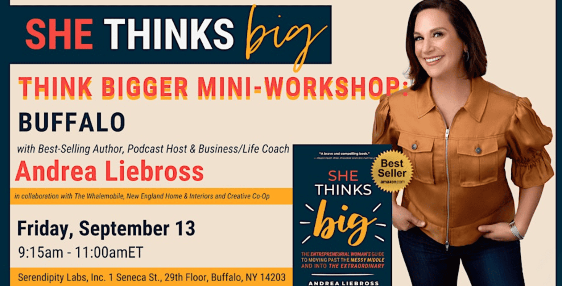 She Thinks Big/Think Bigger Workshop Buffalo with Author Andrea Liebross