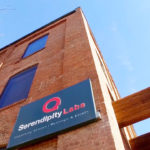 Exterior view of Serendipity Labs logo on building